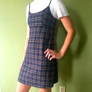 Brandy Melville Plaid Jumper Minidress